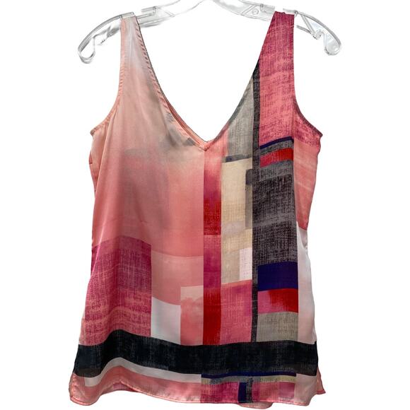 WHBM Fields of Color 2-Piece Blouse XS Semi-Sheer Layered Pink Top - Picture 12 of 15